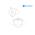 thumbnail image 4 of Kids White KN95 Respirator Face Mask Individually Sealed (Cone Shape), 4 of 4
