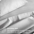 thumbnail image 3 of Bare Home Premium 1800 Collection Ensemble de Draps 4 Pcs, Grand Lit, Gris Chiné Étain, 3 of 8