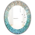 thumbnail image 1 of Designart 'Blocked Abstract' Traditional Mirror - Oval or Round Wall Mirror - 24x36, 1 of 4