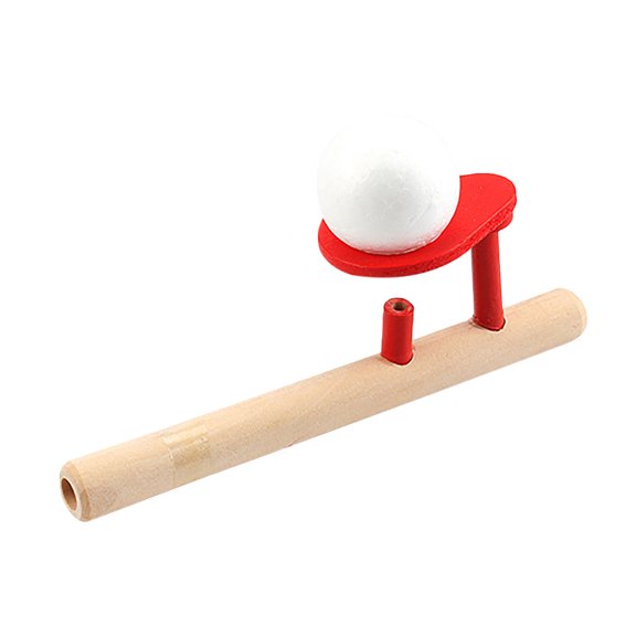 A Wooden Pipe Blowing Toy Nostalgic Gadgets For Kids Size 15X35X15Cm With Foam Balls Breathing Exercise Game Indoor Family Activity Gift