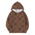 thumbnail image 3 of FAOWME Sweat à Capuche Imprimé à Manches Longues pour Filles, Café 2-3 Ans, 3 of 4