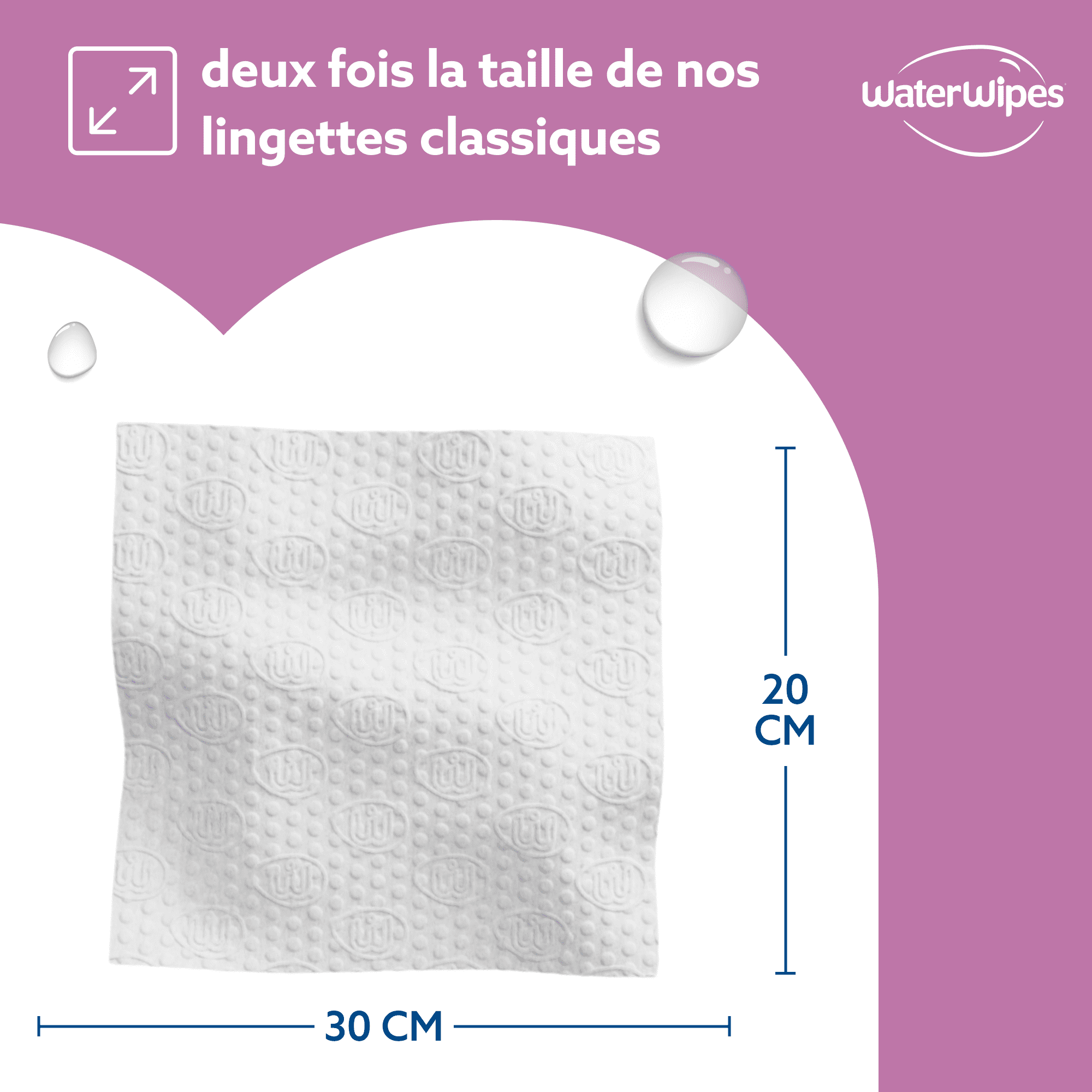 WaterWipes Sensitive Lingettes pour le Corps et les Parties Intimes,  99,9 % d'Eau, Lingettes Humides d'Hygiène Sans Parfum & Hypoallergéniques, Soins pour Adultes