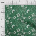 thumbnail image 2 of oneOone Polyester Spandex Green Fabric Jacobean Floral Craft Projects Decor Fabric Printed By The Yard 56 Inch Wide, 2 of 4