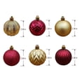 thumbnail image 3 of Décorations incassables Holiday Time, 24 unités, rouge/doré, 3 of 4