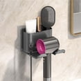 thumbnail image 1 of Hair Dryer Storage Rack Punch Bathroom Hair Dryer Storage Bracket Bathroom Wall Mounted Hair Drying Mat Dish Rack Color over Dish Drainer Space Saving Dish Drying Rack Dish Brush with Holder, 1 of 3