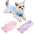 thumbnail image 1 of Pets Cat Kitten Recovery Weaning Suit Breathable Elastic Soft Clothes Vest Coat, 1 of 10