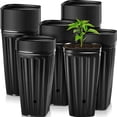 thumbnail image 4 of LEFU 7.8 Inch Plastic Deep Nursery Tree Pots with Drainage Holes, Tall Plant Container for Indoor Outdoor Garden, Vegetables and Fruits (25 Pack, Black), 4 of 8