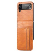 EGNMCR Phone Case Multifunctional Leather Case Suitable For Zflip3 Folding Mobile Phone Case Mobile phone shell