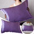 thumbnail image 2 of Clearance Items！Solid Color Faux Silk Pillowcase Silk No Zipper Envelope Pillow Pillow Cover Pillow Case Protector With Zipper, 2 of 7