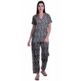 thumbnail image 1 of Moomaya Ensemble de Pyjama à Manches Courtes Imprimé pour Femmes Chemise de Nuit Boutonnée Imprimée, 1 of 6