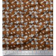 thumbnail image 1 of Soimoi Polyester Crepe Fabric Blossom Floral Printed Craft Fabric by The Yard 52 Inch Wide, 1 of 5