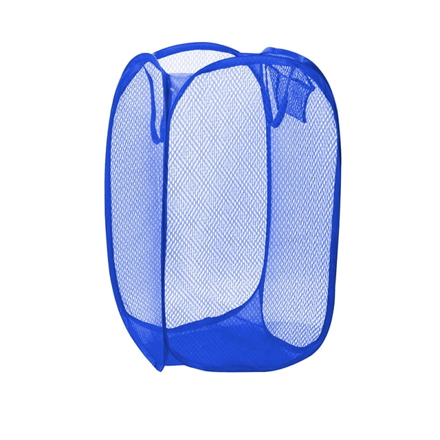 Yhmxh Mesh PopUp Laundry Hamper with Wide Opening and Side Pocket, Breathable & Foldable Dirty Clothes Basket With Handles, Studry Space-Saving Design for Clothes and Storage
