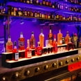 thumbnail image 4 of LED Lighted Liquor Bottle Display Shelf, 60 Inch 2-Tier Acrylic Bar Rack, Multicolor Lighting, RF Remote & App Control, Wall-Mounted, Wireless & Mobile Phone Connectivity, Rectangle , 60 inches, 4 of 7