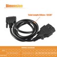 thumbnail image 3 of OBD2 Male to 15 Pin Male Main Cable Diagnostic Tool for Autel MaxiDiag Elite, 3 of 6