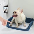 thumbnail image 4 of pitrice Pet Toilet Cleaning Tool Plastic Corner Lavatory Basin for Cat Dogs Ferret Dark Blue, 4 of 8