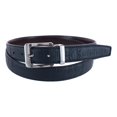 thumbnail image 1 of CTM® Ceinture à Boucle à Pince Réversible en Cuir Mat à Imprimé Croco, 1 of 4