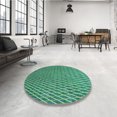 thumbnail image 4 of Ahgly Company Machine Washable Indoor Round Transitional Sea Green Area Rugs, 6' Round, 4 of 7