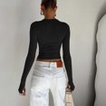 thumbnail image 4 of Birdeem Leggings Unis pour Femmes T-Shirt à Trou Rond Spice Girl Ajusté Montre Manches Longues Hauts T-Shirt, 4 of 7