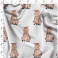 thumbnail image 3 of Soimoi White Rayon Fabric Pig Animal Fabric Prints By Yard 56 Inch Wide, 3 of 5