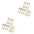 thumbnail image 3 of Transemion Plastic Forks Spoons Knifes Silverware Decor Party Golden 18.5cm 2Set, 3 of 6