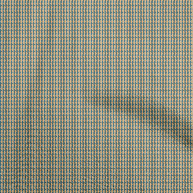 oneOone Cotton Cambric Turquoise Blue Fabric Geometric Sewing Craft Projects Fabric Prints By Yard 56 Inch Wide