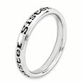 thumbnail image 3 of Bague Sœur Émaillée Polie en Argent Sterling Stackable Expressions Taille 6, 3 of 3