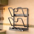 thumbnail image 3 of Multifunctional Kitchen Organizer Stand Stove Top Lid Storage Rack With Integrated Tray And Spoon Rest Holder, 3 of 3