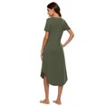 thumbnail image 4 of Robe de Nuit à Manches Courtes Col en V Longueur Complète pour Femmes Grande Taille, 4 of 4