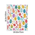 thumbnail image 3 of Flannel Blanket Easter Bunny Design 75 cm x 100 cm Multicolor Polyester Bed Blanket for Nap or Travel, 3 of 6