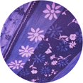 thumbnail image 1 of Ahgly Company Machine Washable Indoor Square Transitional Bright Purple Area Rugs, 3' Square, 1 of 7