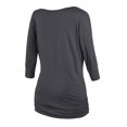 thumbnail image 2 of Matchstick Women's 3/4 Sleeve Basic Drape Top with Side Shirring, 2 of 4