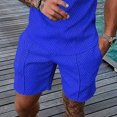 thumbnail image 1 of TopLLC Mens Shorts, Men pants Men's Cotton Elastic Drawstring Color Sports Pocket Shorts, 1 of 6