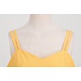 thumbnail image 4 of Robes d'Été pour Femmes Décontractées Sans Manches Femme au Foyer Soirée Bal Robe de Mode Unie Jaune P, 4 of 5