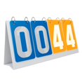 thumbnail image 1 of GOGO 4-Digital PVC Score Keeper Tabletop Scoreboard Portable for Match (Blue VS Yellow Card), 1 of 6