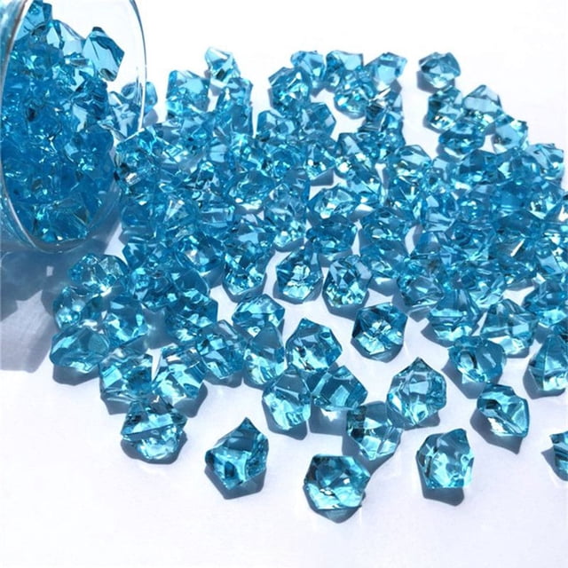 Luckyn Acrylic Diamonds Colourful Acrylic Diamond Gemstones, 200 Pcs Acrylic Plastic Gem Stone Ice Rocks Table Scatter Vase Fish Tank Decoration