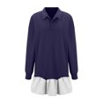 thumbnail image 4 of DPTALR Women's Fashionable Long Sleeved Button Up Collared Sweatshirt Dress, 4 of 5