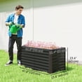 thumbnail image 3 of Outsunny Set of 2 Raised Garden Bed, Planter Box, Dark Grey, 3 of 10