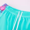 thumbnail image 4 of PMVFHDE Girls Scale Print Swim Set | Short Sleeve Rash Guard & Swim Shorts | Kids UV Protection Bathing Suit Sky Blue,5-6 Years, 4 of 9