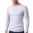 thumbnail image 2 of LIaqionyy Chandail pour Homme à Col Roulé, Chandail à Enfiler, Hauts Tricotés Automne Hiver, Chandail Chaud à Enfiler, Coupe Ajustée, Chandail de Base, M-3TG, 2 of 3