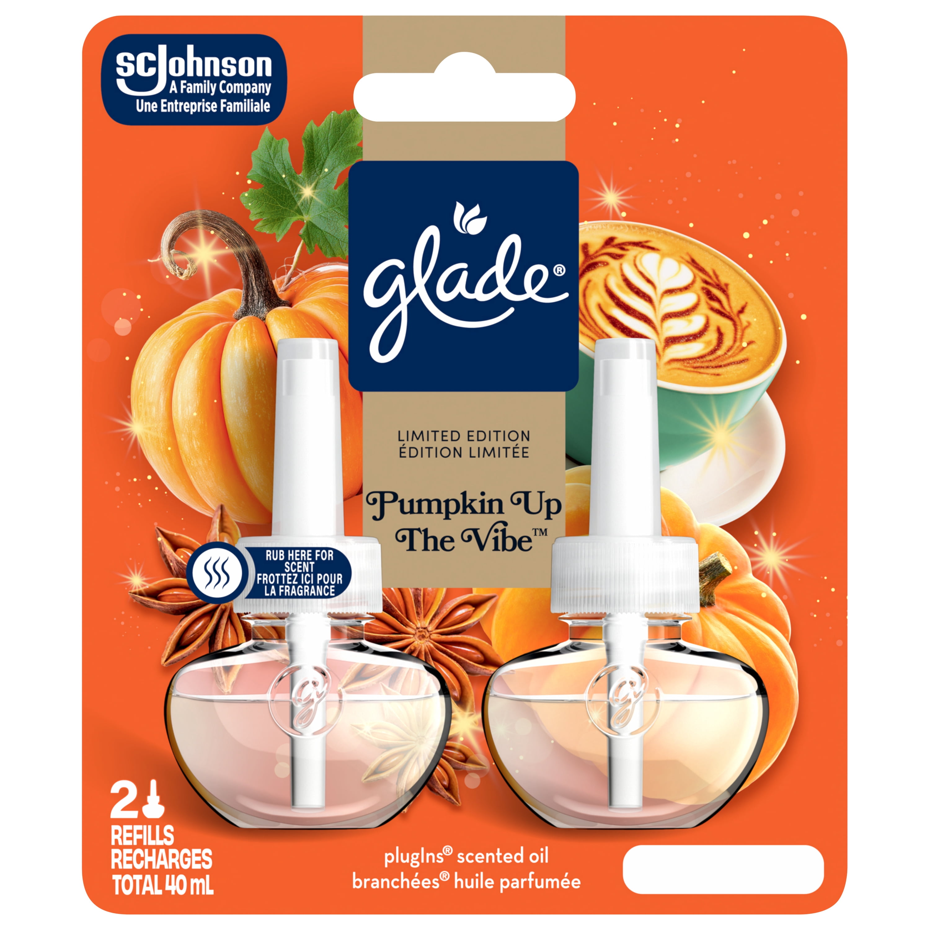 Glade Branchées® Huile parfumée Recharge, Golden Pumpkin and Spice™