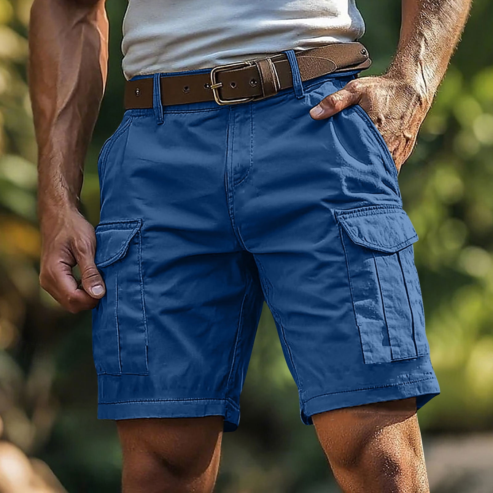 LIBRCLO Shorts Cargo pour Hommes avec Multiples Poches, Légers, Décontractés, de Plein Air, de Travail, pour la Randonnée et le Golf
