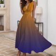 thumbnail image 2 of Yuyuzo Robes de Plage pour Femmes 2025 Décolleté en V Profond Sans Manches Robes Longues de Fête Fluides Boho Vacances Robe Maxi, 2 of 5