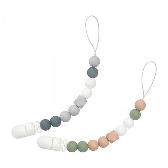 Siruishop 3x2x Silicone Dummy Pacifier Clip Feeding Accessories for Newborn Boys Girls B