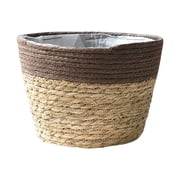 Birdeem Flower Pots Cover Storage Basket Plant Woven Basket Planter Flower Pot Garden