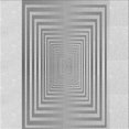 thumbnail image 1 of Ahgly Company Machine Washable Indoor Square Transitional Gunmetal Gray Area Rugs, 4' Square, 1 of 7