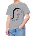 thumbnail image 2 of WERYOUNG T-Shirts Filles Garçons Été Décontracté Imprimé Dinosaure Col Rond Manches Courtes T-Shirts Bébé Pyjamas Adorables Tee-Shirts, Gris, 10-11 Ans, 2 of 3