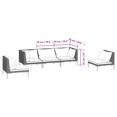 thumbnail image 4 of vidaXL 5 Piece Garden Lounge Set with Cushions Poly Rattan Dark Grey, 4 of 4
