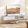 thumbnail image 2 of HOMCOM Wall Mounted TV Stand with Storage, Floating Media Console, White, 2 of 10