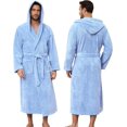 thumbnail image 1 of Men's Bathrobe with Hood, Soft Long Towel Robe for Men - Super Absorbent Quick Dry yet Warm, 1 of 6