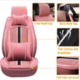 thumbnail image 3 of Maidao Universal Car Seat Covers Waterproof for Chevrolet for Colorado 2015-Present 5 Seats Front Rear Cushion Protector with Pillow and Headrest Pink, 3 of 6